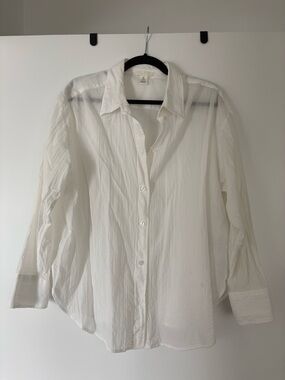H&M White Women's Button-Down Shirt